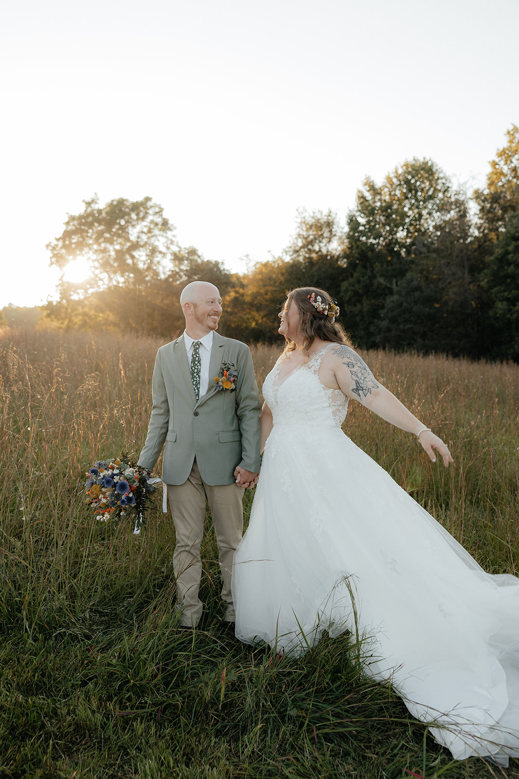 Destination elopement photographer captures bride and groom holding hands